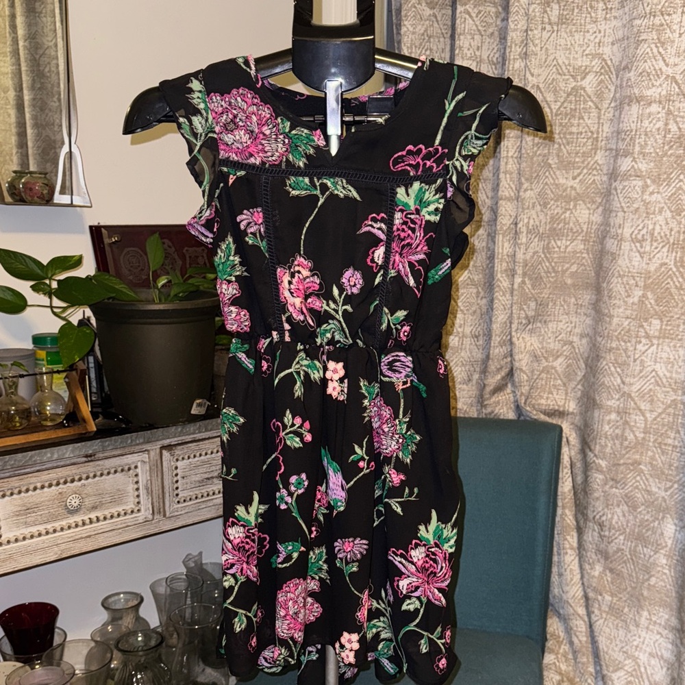 The Children's Place - Floral Black Dress